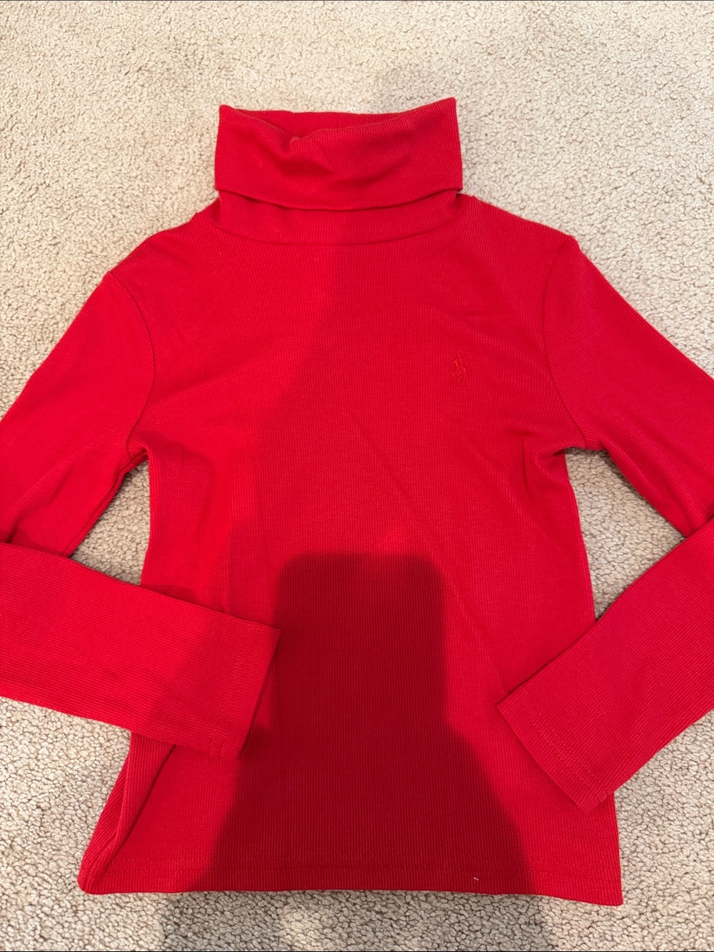 Polo by Ralph Lauren Red Long Sleeve Turtleneck Tee